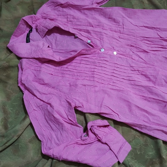 🌴 pre-owned Lara Karen pink tunic top - size small - Picture 3 of 16